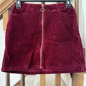 Mudd FLXStretch burgundy corduroy skirt